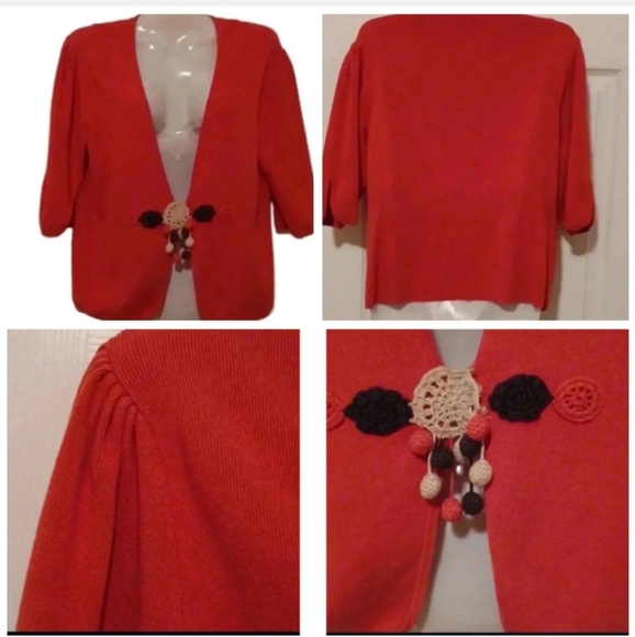 🌹Anthropologie dark orange color cardigan - Picture 1 of 11